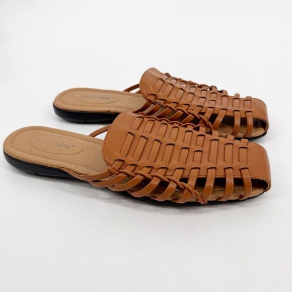 Comfortview Wendy Sandals Comfortview‎ Shoe Mule Slides Huarache Tan 11 - Picture 2 of 7
